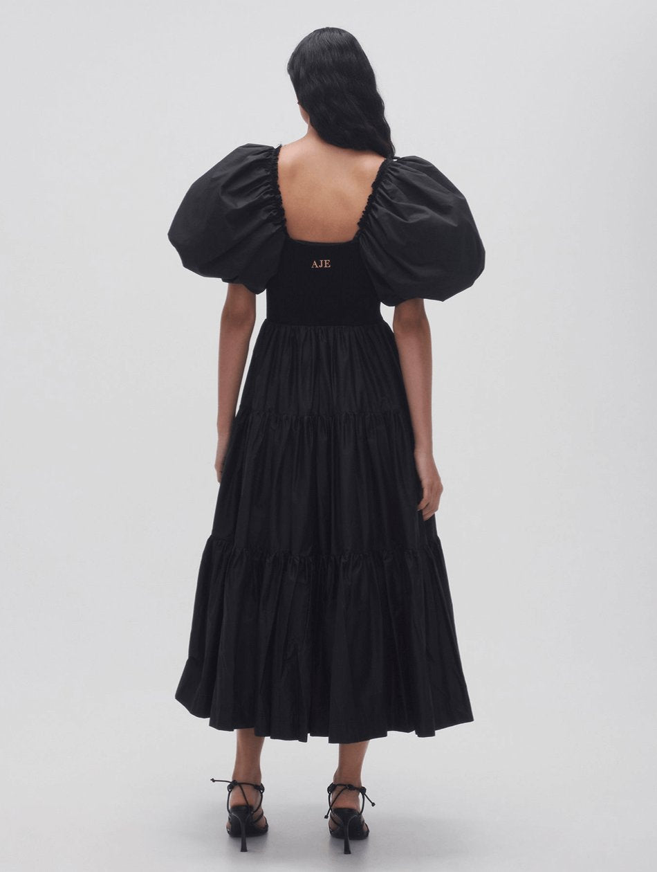 Aje Casa Puff Sleeve Midi Dress Dress 