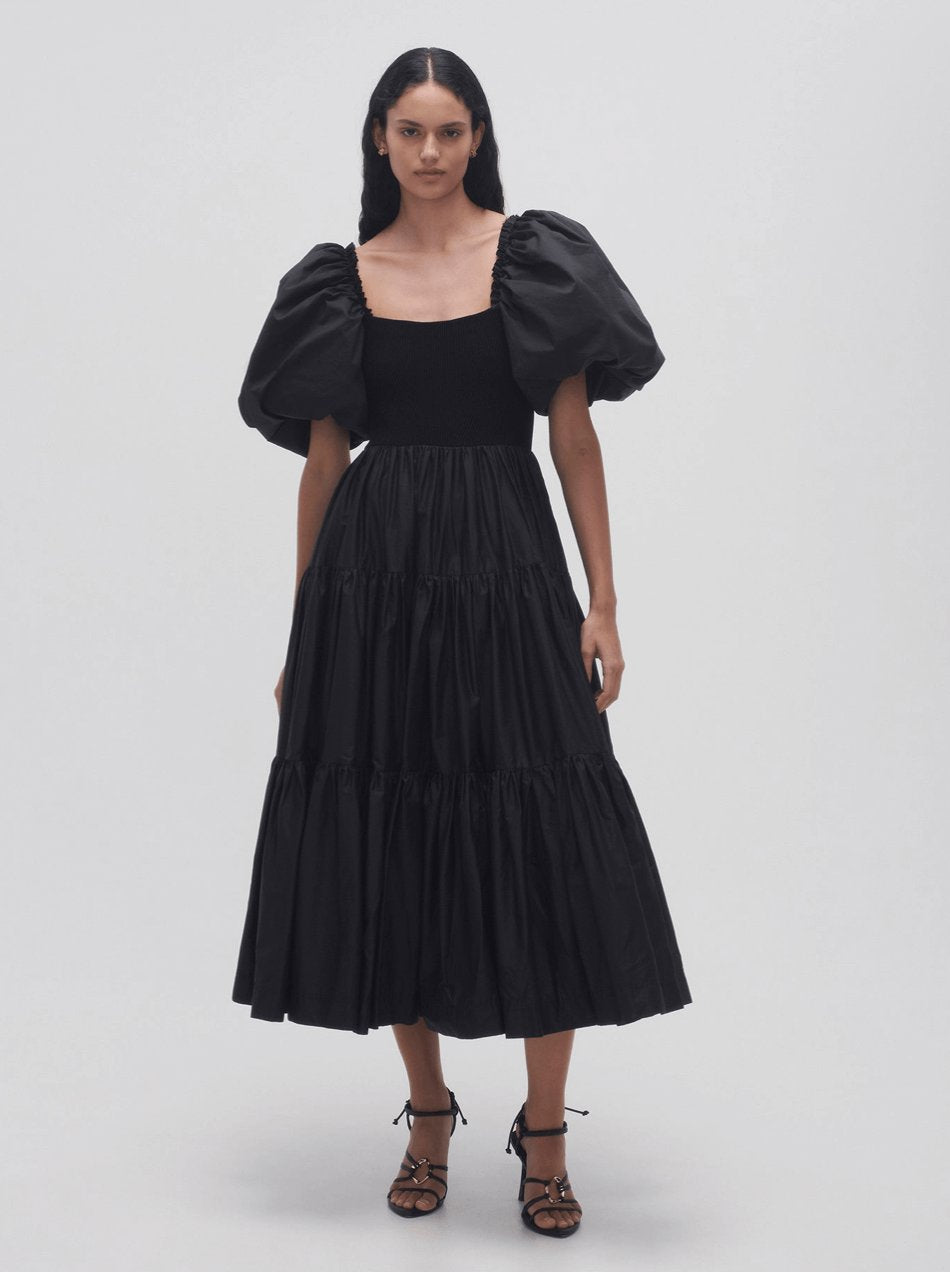 Aje Casa Puff Sleeve Midi Dress Dress 