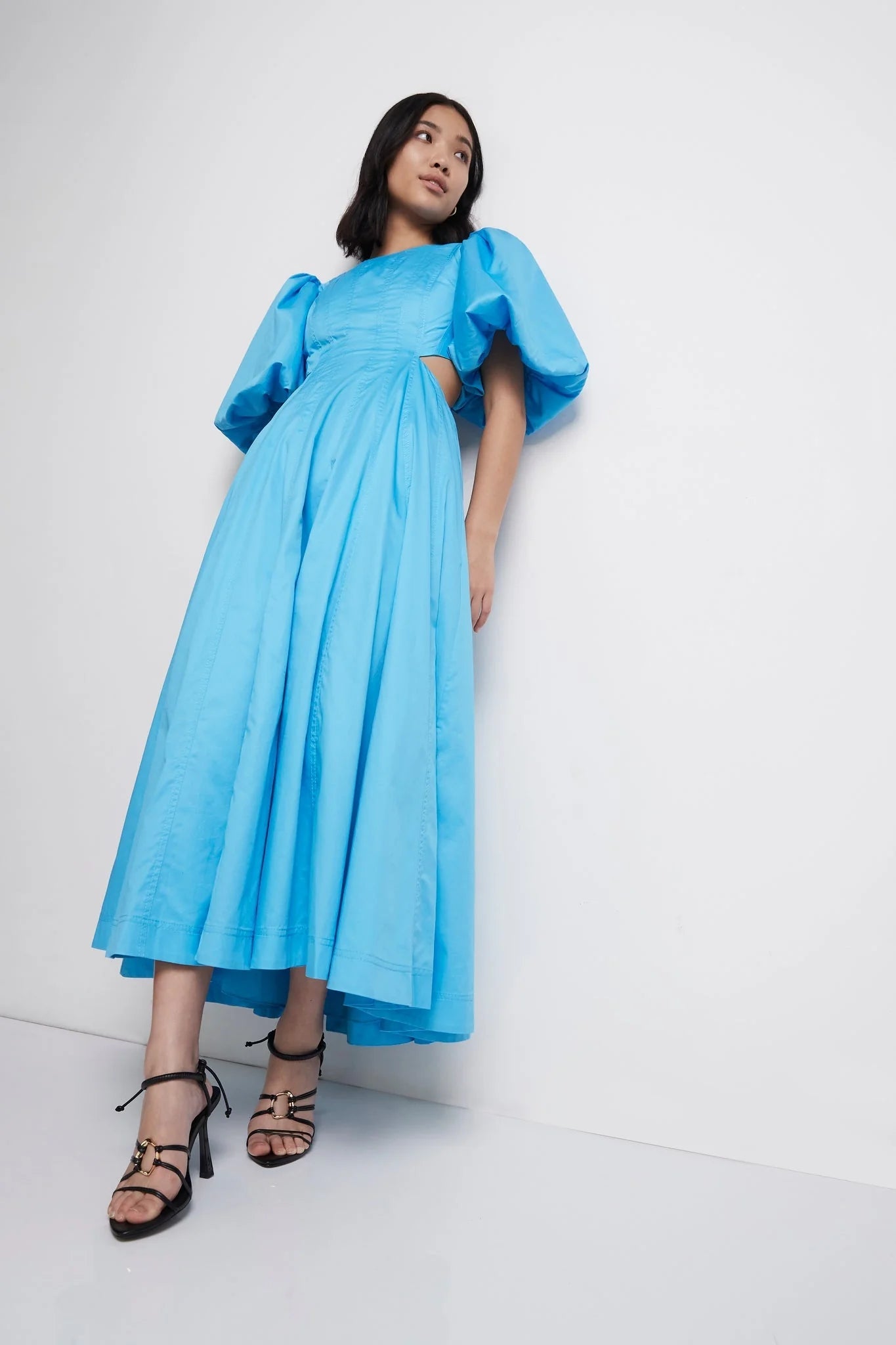 Aje Cerulean Falling Water Maxi Dress 