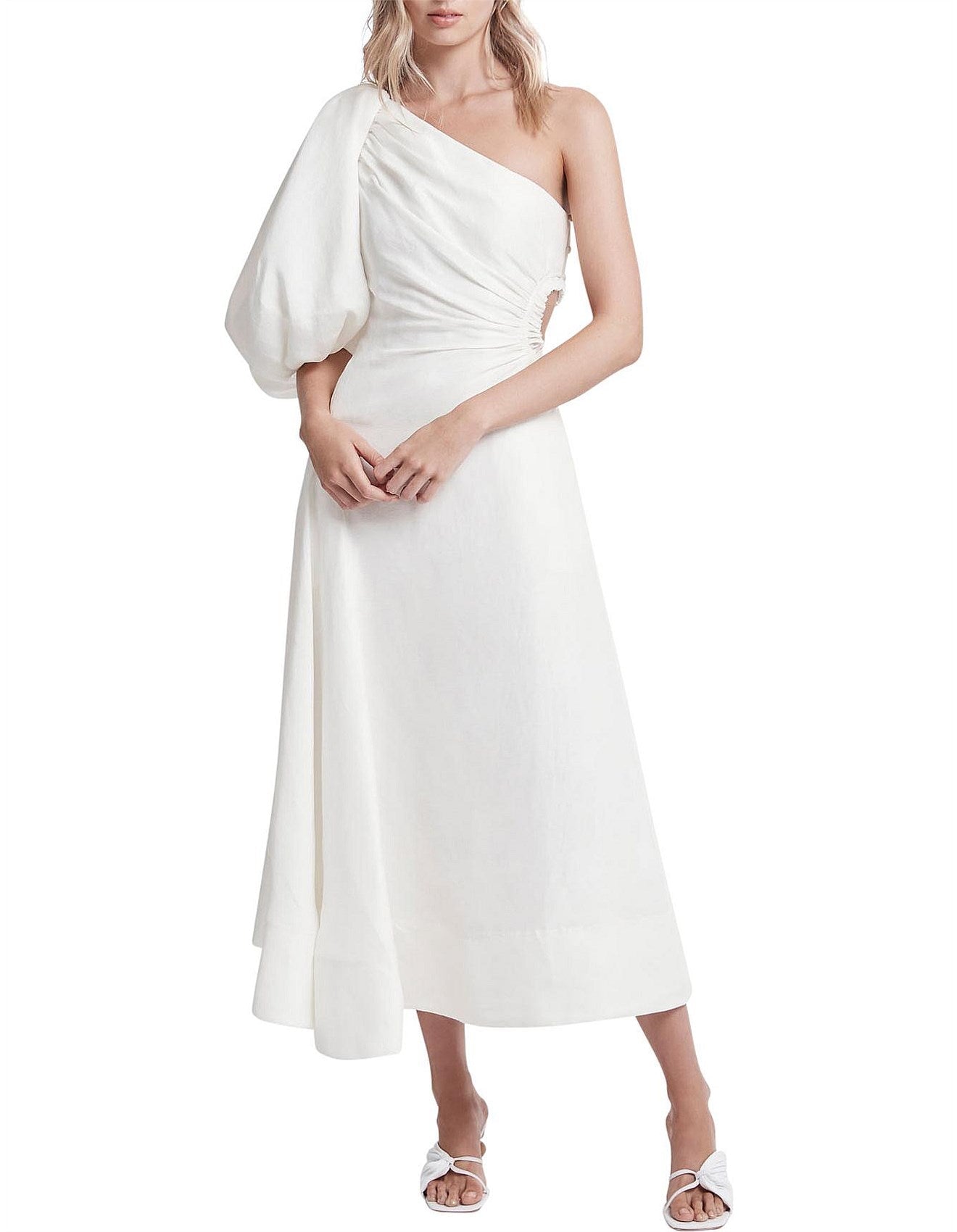 Aje Concept Midi Dress White 