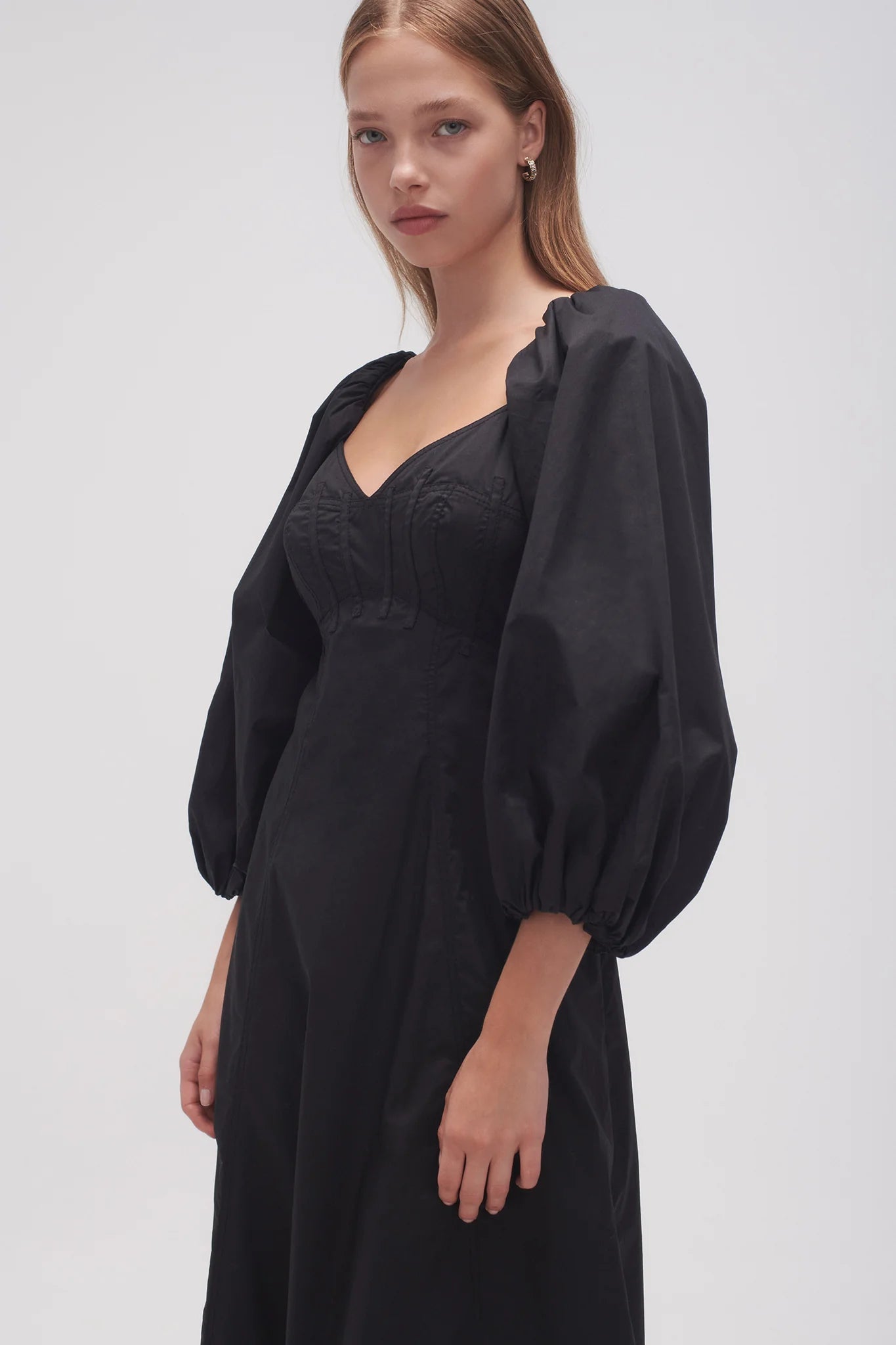 Aje Hester Corsetted Midi Dress 