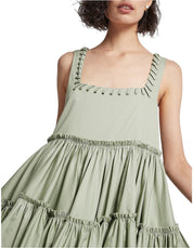 Aje Hushed Mini Dress Green 