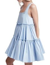 Aje Hushed Mini Dress Sky 