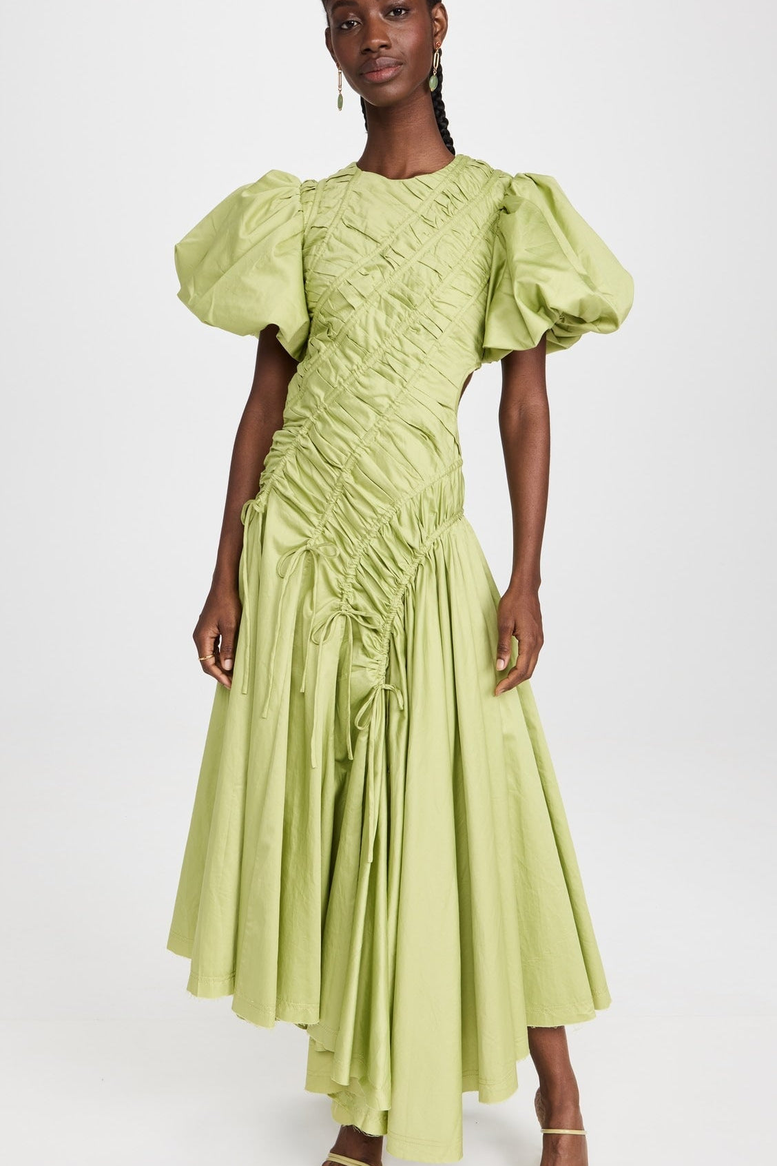 Aje Siren Drawstring Midi Dress Dress 
