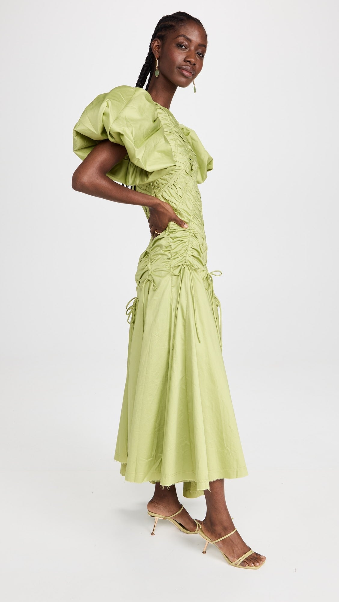 Aje Siren Drawstring Midi Dress Dress 