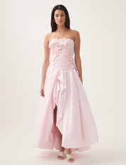 Aje Splendour Flower Gown Pastel Pink Dress 