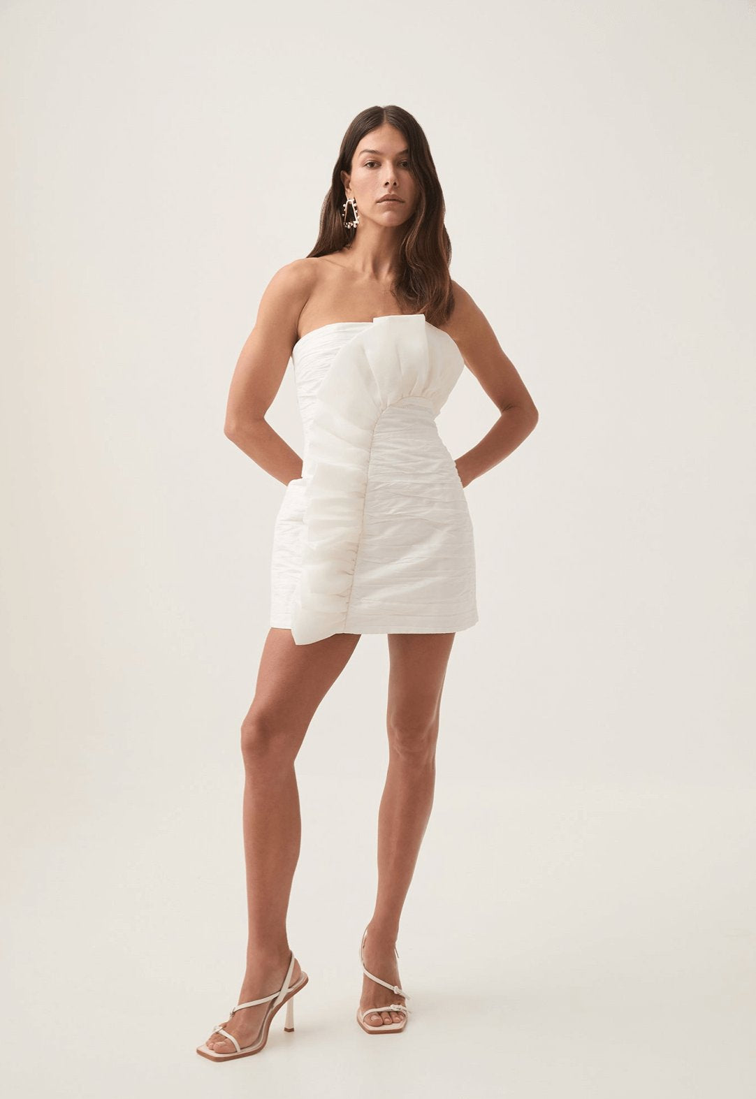 Aje Telma Ruffle Micro Mini Dress 