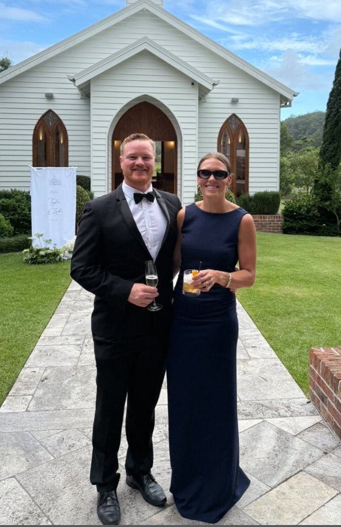Amy Taylor Sommerfields Gown Navy Dress 