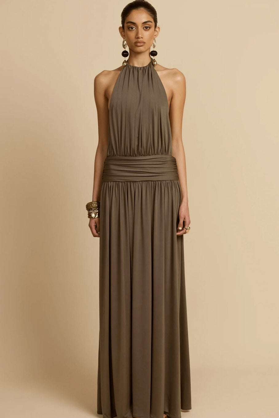 Arcina Ori Santina Dress Khaki Dress 