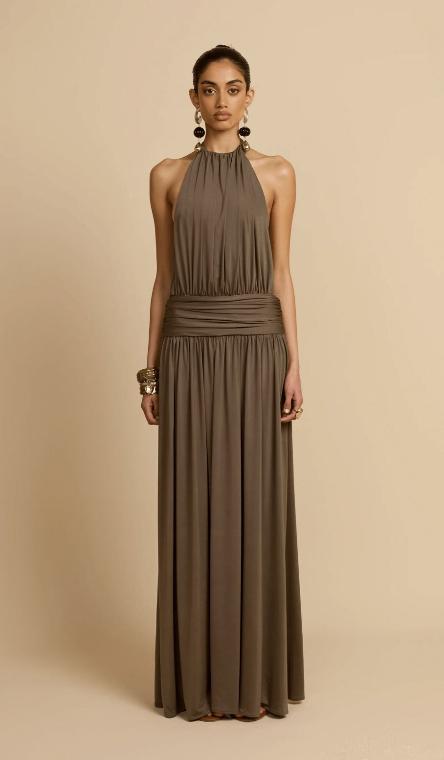 Arcina Ori Santina Dress Khaki Dress 