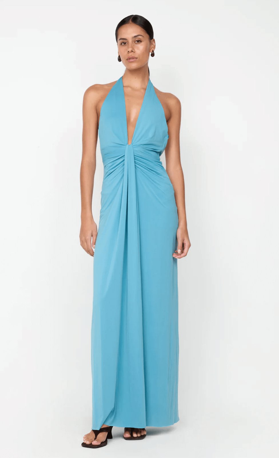 Bec & Bridge Tillie Drape Maxi Dress Blue Dress 