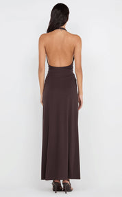 Bec & Bridge Tillie Drape Maxi Dress Choc Dress 