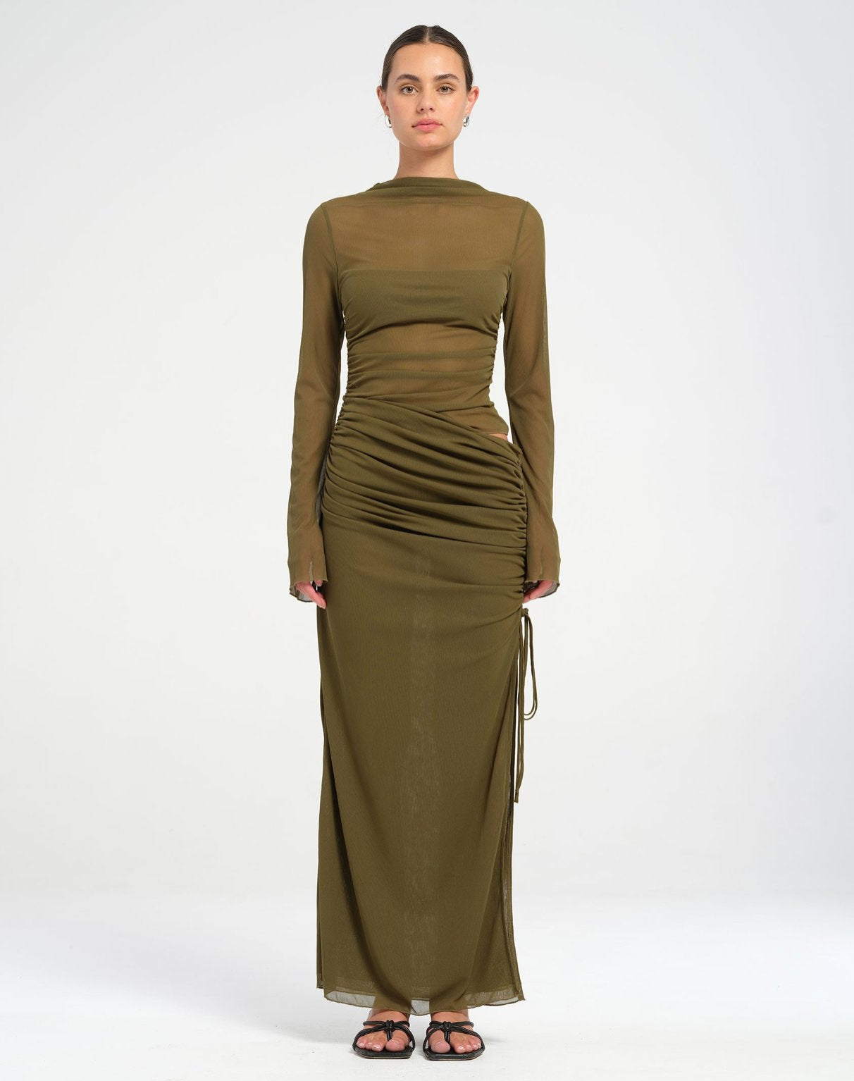 Benni Mable Maxi Dress Khaki Dress 