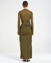 Benni Mable Maxi Dress Khaki Dress 