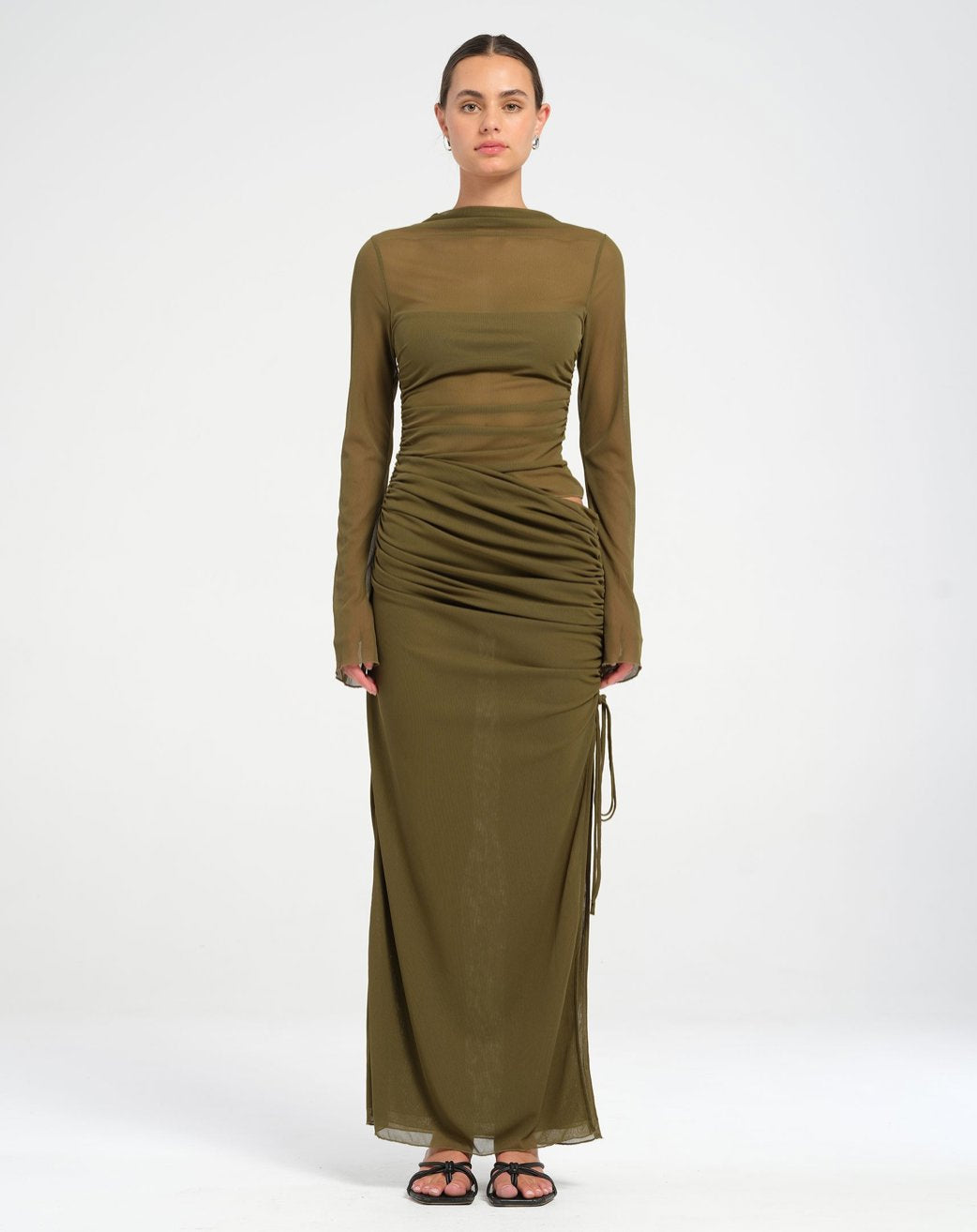 Benni Mable Maxi Dress Khaki Dress 