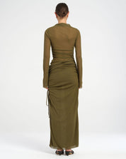 Benni Mable Maxi Dress Khaki Dress 