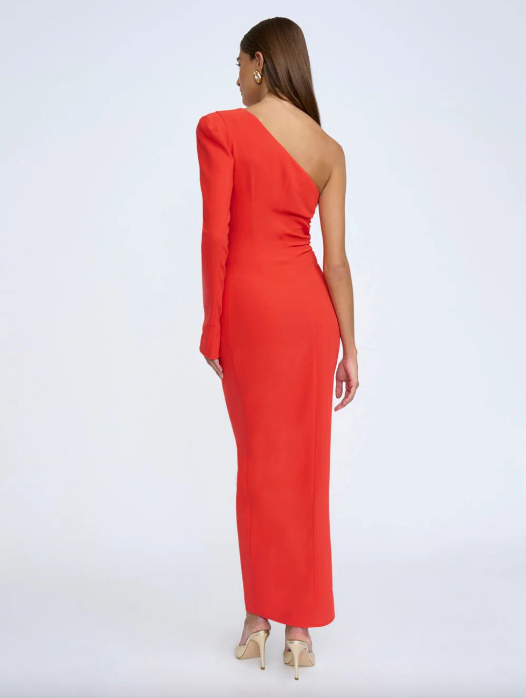 by Johnny Serefina Asymmetric Gathered Midi Dress Dress 