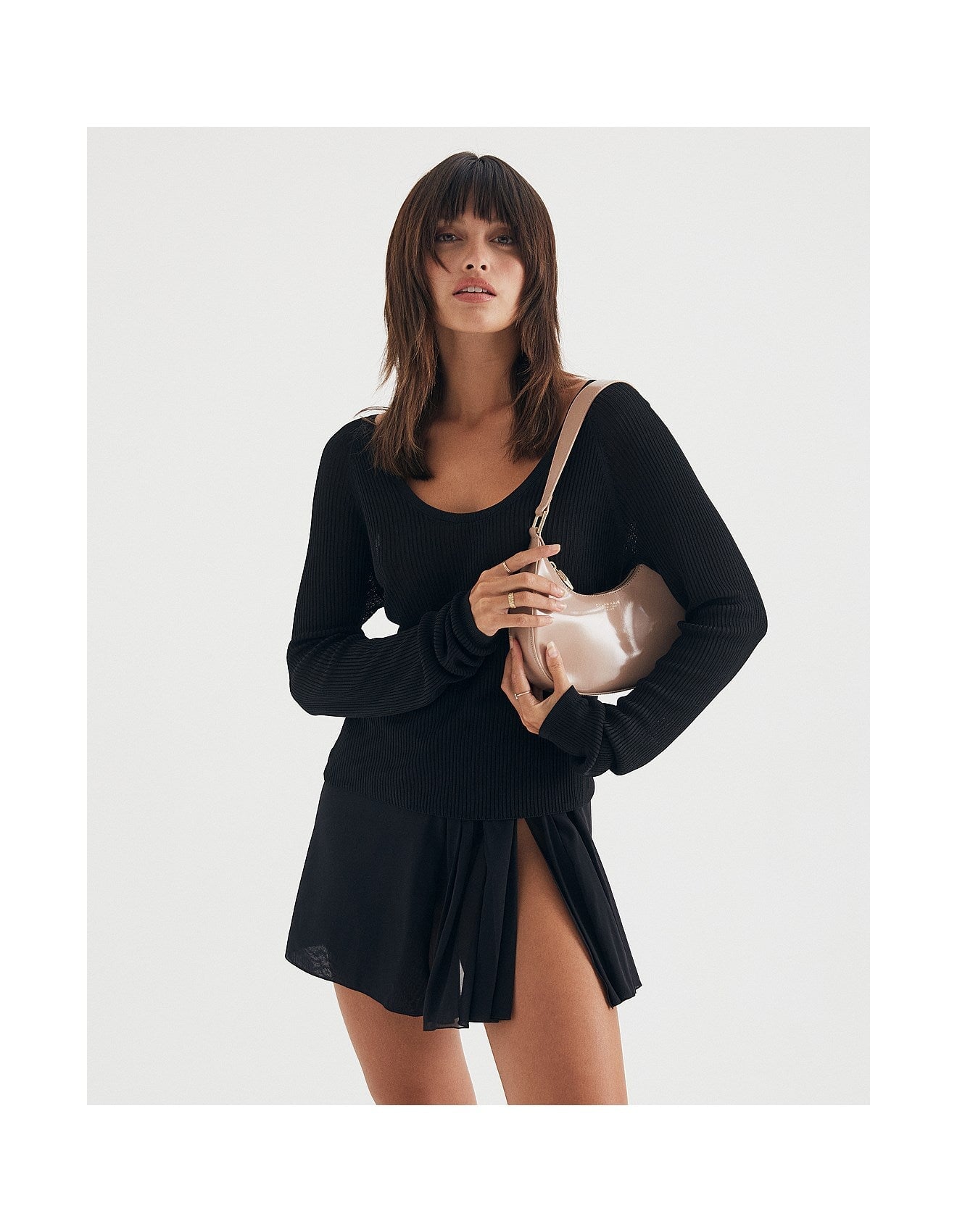 Dylan Kain Rhea Sling Bag Tan Dress 