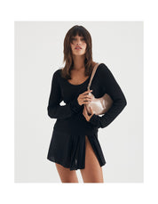 Dylan Kain Rhea Sling Bag Tan Dress 