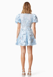 Eastend Wardrobe Selene Floral Mini Dress Blue Dress 