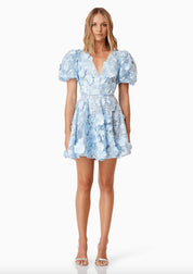 Eastend Wardrobe Selene Floral Mini Dress Blue Dress 