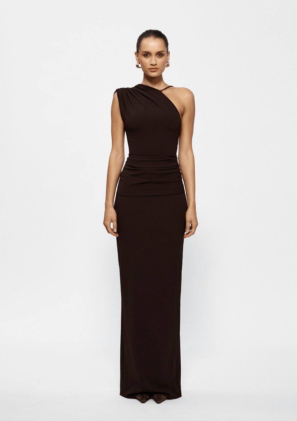 Effie Kats Greer Gown Coffee Dress 
