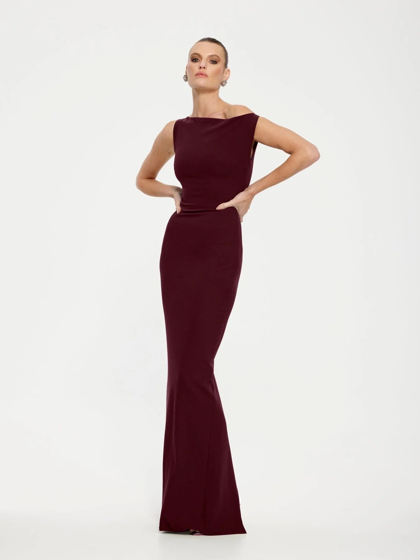 Effie Kats Inaya Gown Wine Dress 