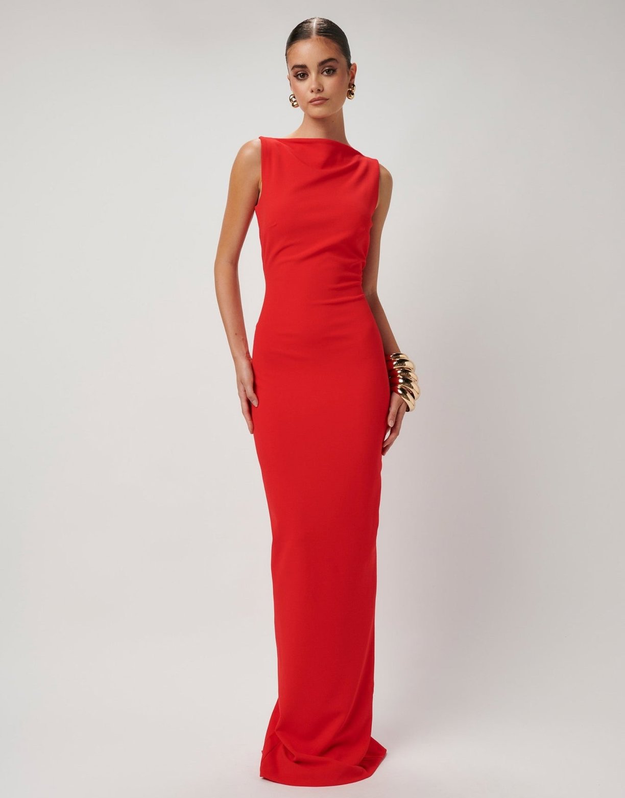 Effie Kats Verona Gown Cherry Red Dress 