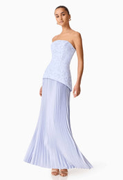 Elliat Lacy Strapless Gown in Powder Blue Dress 