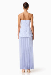 Elliat Lacy Strapless Gown in Powder Blue Dress 