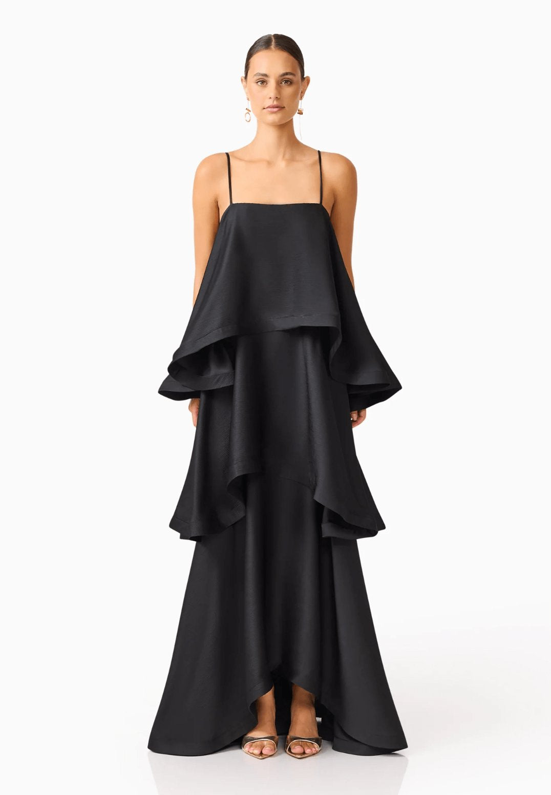 Elliat Tilly Tiered Maxi Dress in Black Dress 