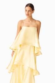 Elliat Tilly Tiered Maxi Dress in Butter Yellow Dress 