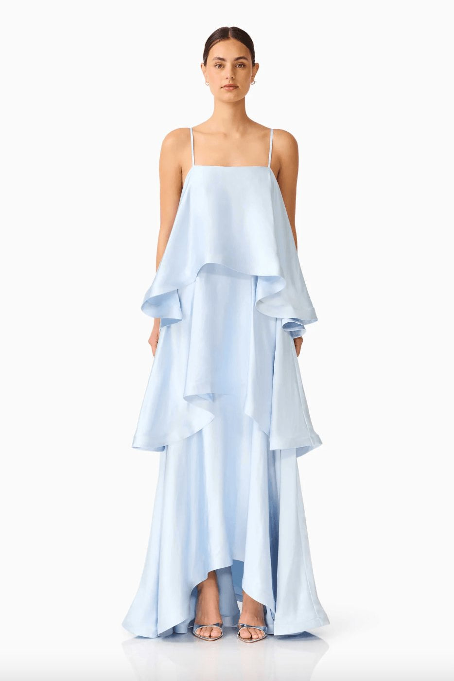 Elliat Tilly Tiered Maxi Dress Pale Blue Dress 