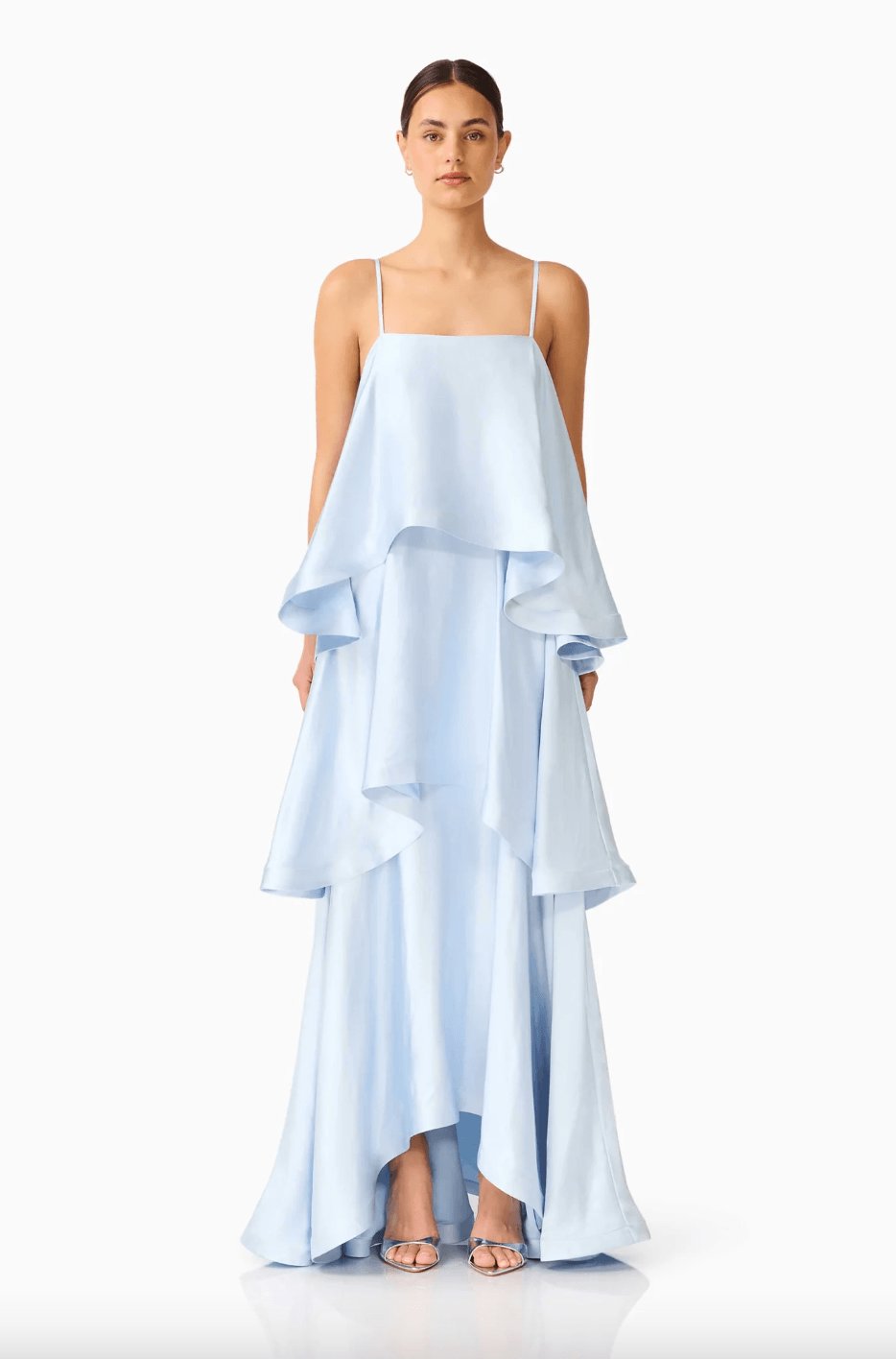 Tilly Tiered Maxi Dress Pale Blue – Eastend Wardrobe