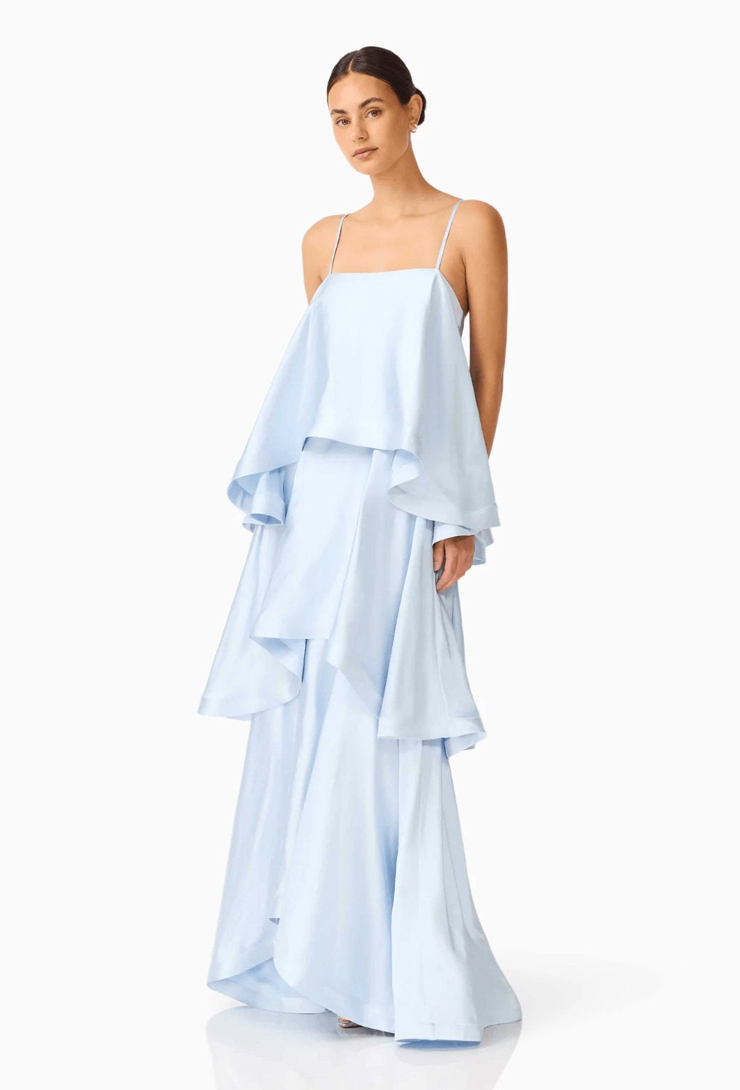 Elliat Tilly Tiered Maxi Dress Pale Blue Dress 