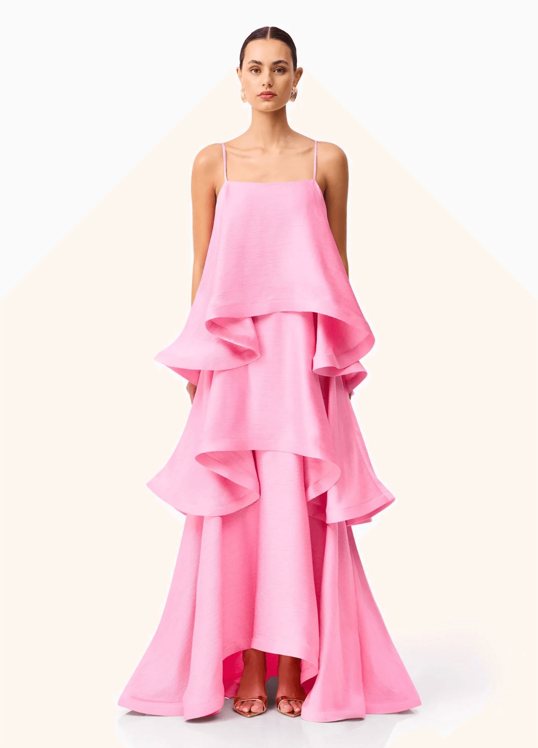 Elliat Tilly Tiered Maxi Dress Pink Dress 