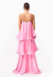 Elliat Tilly Tiered Maxi Dress Pink Dress 