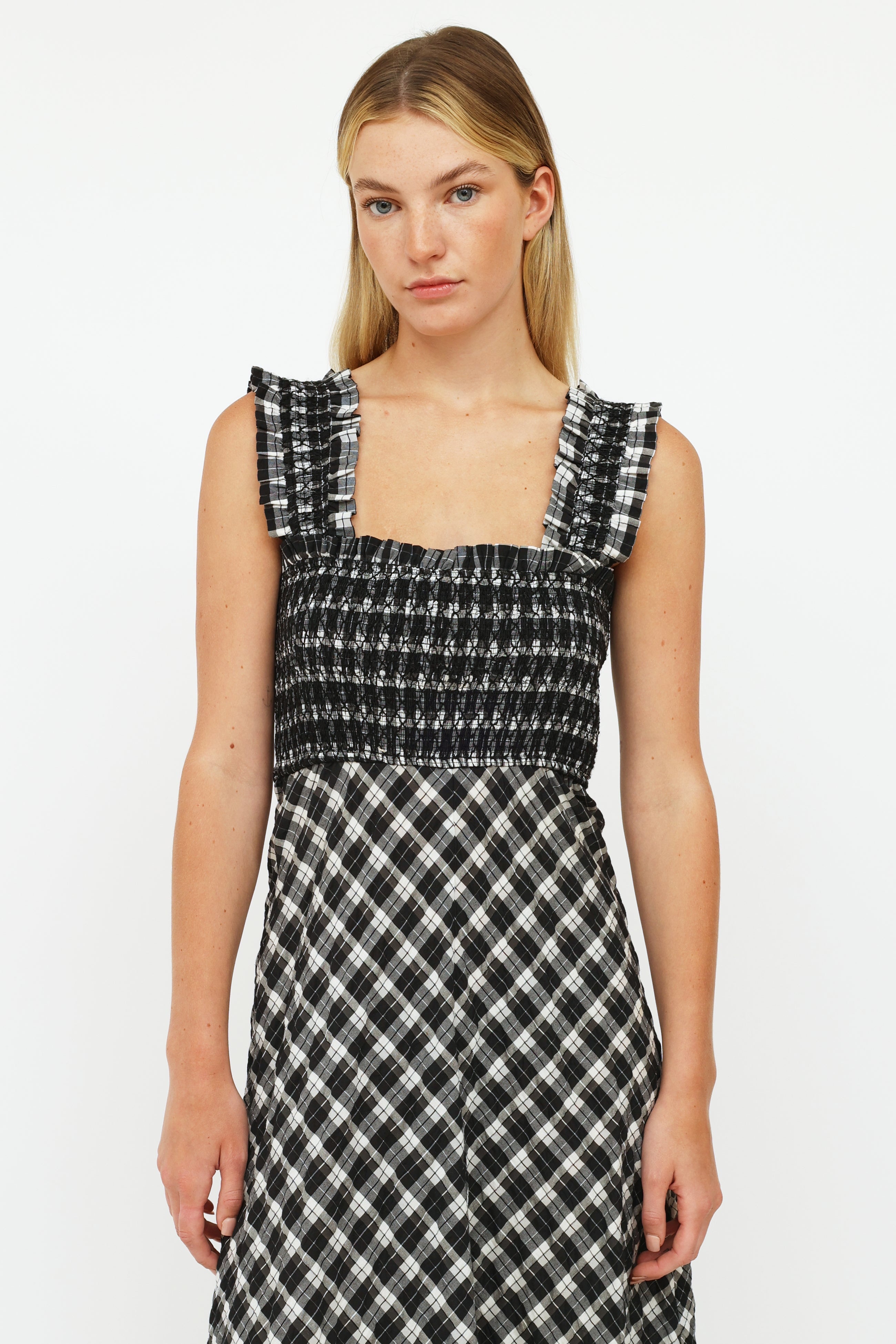 Ganni searsucker outlet dress