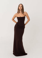 Hntr The Label Louie Gown Brown Set 