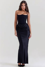 House of CB Persephone Black Strapless Corset Dress Dress 