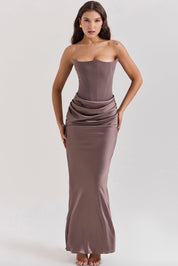 House of CB Persephone Smoke Strapless Corset Dress Dress 
