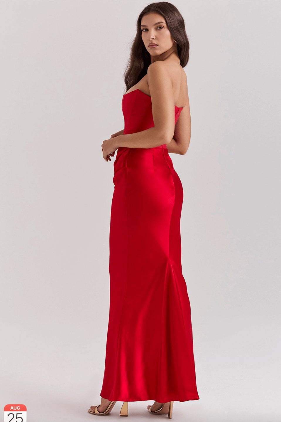 House of CB Persphone Scarlet Strapless Corset Dress Dress 