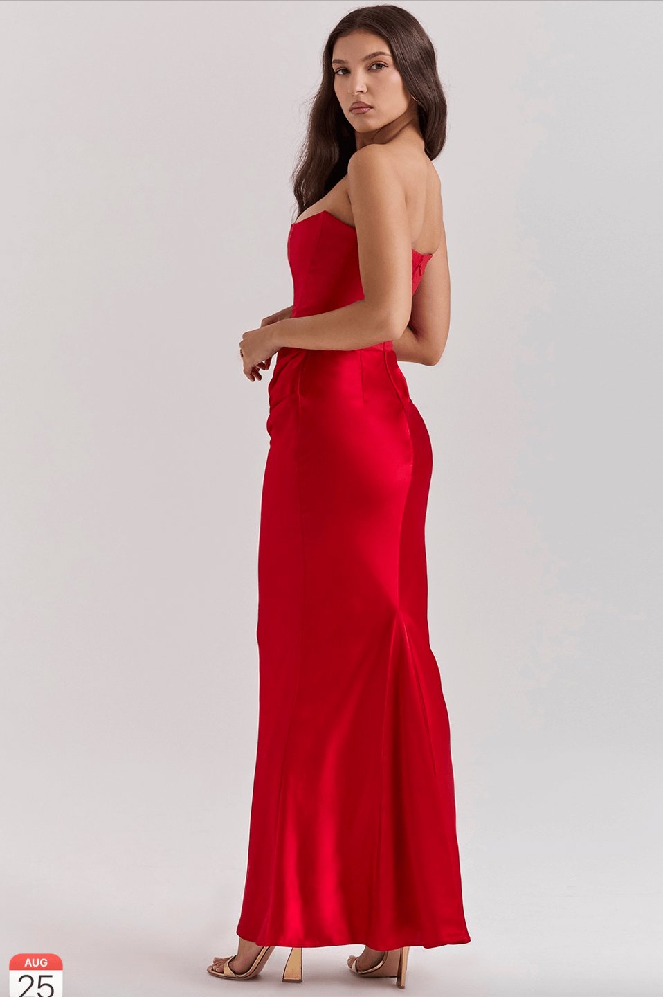 House of CB Persphone Scarlet Strapless Corset Dress Dress 
