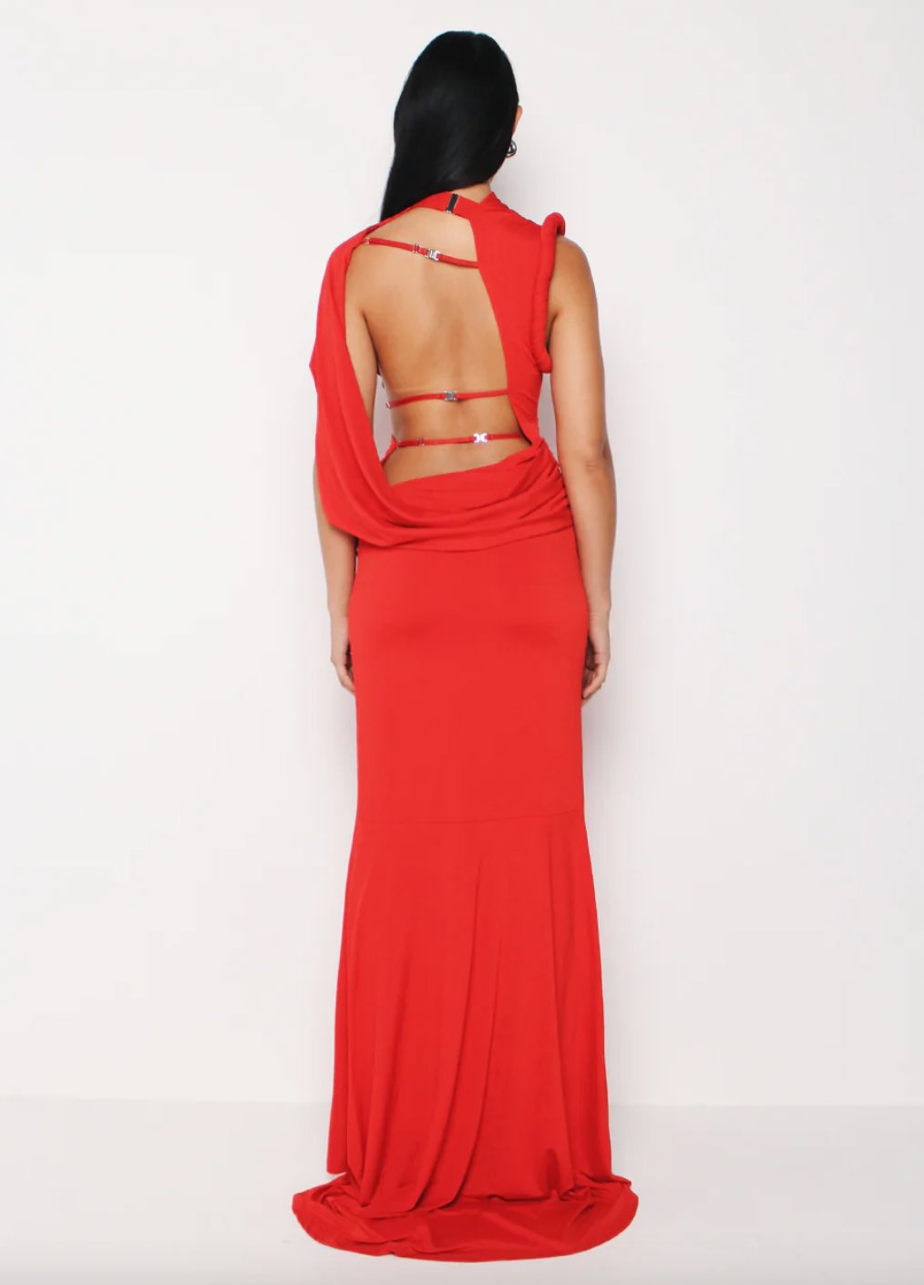 Kourh Neon Maxi Dress Red Dress 