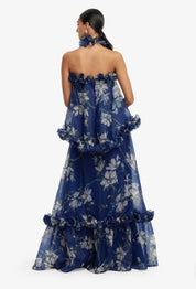 Leo Lin Paige Ruffled Halterneck Top Set 