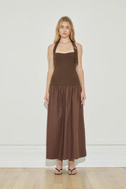 Maison Essentiele Buckle Dress Chocolate Dress 
