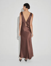 Maison Essentiele Vintage Maxi Chocolate Dress 