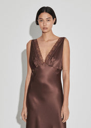 Maison Essentiele Vintage Maxi Chocolate Dress 