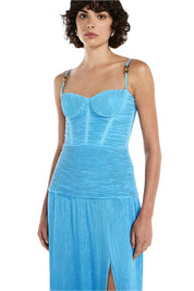 Manning Cartell Double Time Pleat Dress Cerulean Blue Dress 