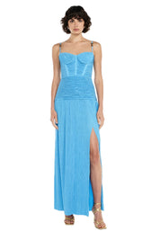 Manning Cartell Double Time Pleat Dress Cerulean Blue Dress 